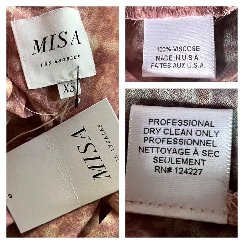 Misa Los Angeles Pink Floral Dress XS - Picture 9 of 9